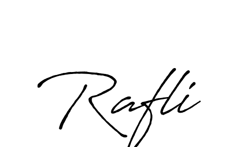 How to make Rafli name signature. Use Antro_Vectra_Bolder style for creating short signs online. This is the latest handwritten sign. Rafli signature style 7 images and pictures png