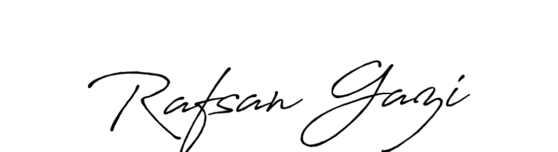 Create a beautiful signature design for name Rafsan Gazi. With this signature (Antro_Vectra_Bolder) fonts, you can make a handwritten signature for free. Rafsan Gazi signature style 7 images and pictures png
