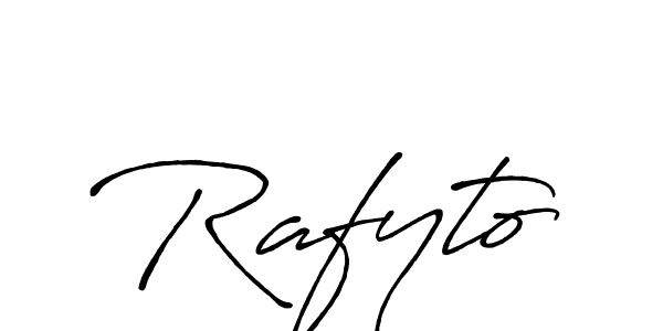 Make a beautiful signature design for name Rafyto. With this signature (Antro_Vectra_Bolder) style, you can create a handwritten signature for free. Rafyto signature style 7 images and pictures png