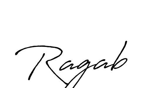 How to make Ragab signature? Antro_Vectra_Bolder is a professional autograph style. Create handwritten signature for Ragab name. Ragab signature style 7 images and pictures png