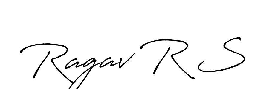 Make a beautiful signature design for name Ragav R S. With this signature (Antro_Vectra_Bolder) style, you can create a handwritten signature for free. Ragav R S signature style 7 images and pictures png