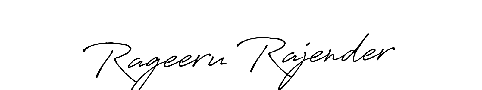 Design your own signature with our free online signature maker. With this signature software, you can create a handwritten (Antro_Vectra_Bolder) signature for name Rageeru Rajender. Rageeru Rajender signature style 7 images and pictures png