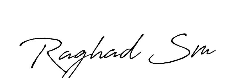 How to make Raghad Sm name signature. Use Antro_Vectra_Bolder style for creating short signs online. This is the latest handwritten sign. Raghad Sm signature style 7 images and pictures png