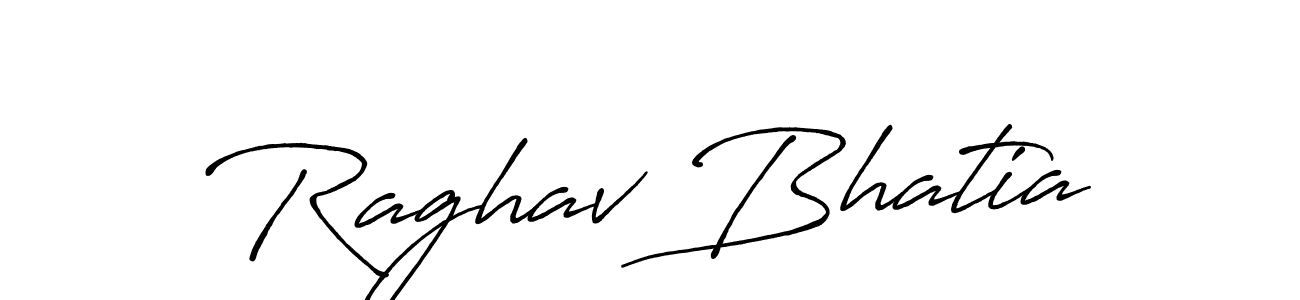 Design your own signature with our free online signature maker. With this signature software, you can create a handwritten (Antro_Vectra_Bolder) signature for name Raghav Bhatia. Raghav Bhatia signature style 7 images and pictures png