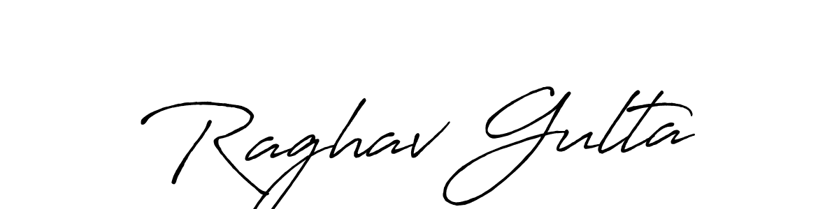Make a beautiful signature design for name Raghav Gulta. With this signature (Antro_Vectra_Bolder) style, you can create a handwritten signature for free. Raghav Gulta signature style 7 images and pictures png
