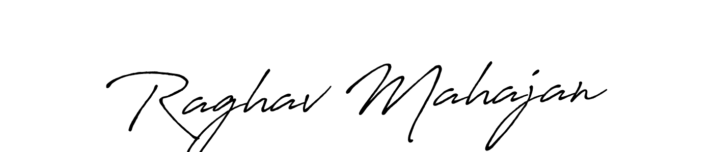 Raghav Mahajan stylish signature style. Best Handwritten Sign (Antro_Vectra_Bolder) for my name. Handwritten Signature Collection Ideas for my name Raghav Mahajan. Raghav Mahajan signature style 7 images and pictures png