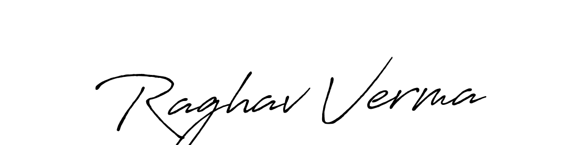 This is the best signature style for the Raghav Verma name. Also you like these signature font (Antro_Vectra_Bolder). Mix name signature. Raghav Verma signature style 7 images and pictures png