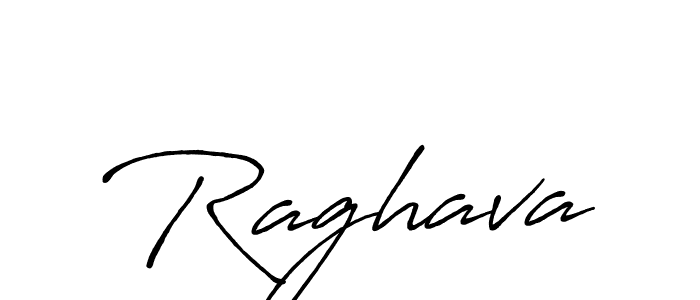 Use a signature maker to create a handwritten signature online. With this signature software, you can design (Antro_Vectra_Bolder) your own signature for name Raghava. Raghava signature style 7 images and pictures png
