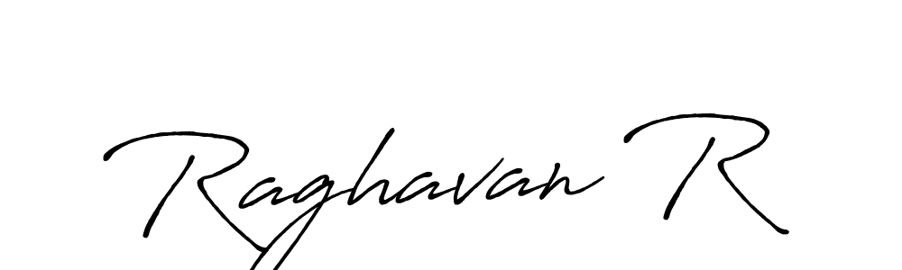 Use a signature maker to create a handwritten signature online. With this signature software, you can design (Antro_Vectra_Bolder) your own signature for name Raghavan R. Raghavan R signature style 7 images and pictures png