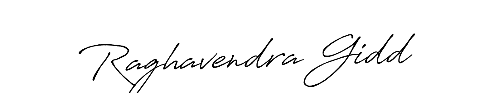 Make a beautiful signature design for name Raghavendra Gidd. With this signature (Antro_Vectra_Bolder) style, you can create a handwritten signature for free. Raghavendra Gidd signature style 7 images and pictures png