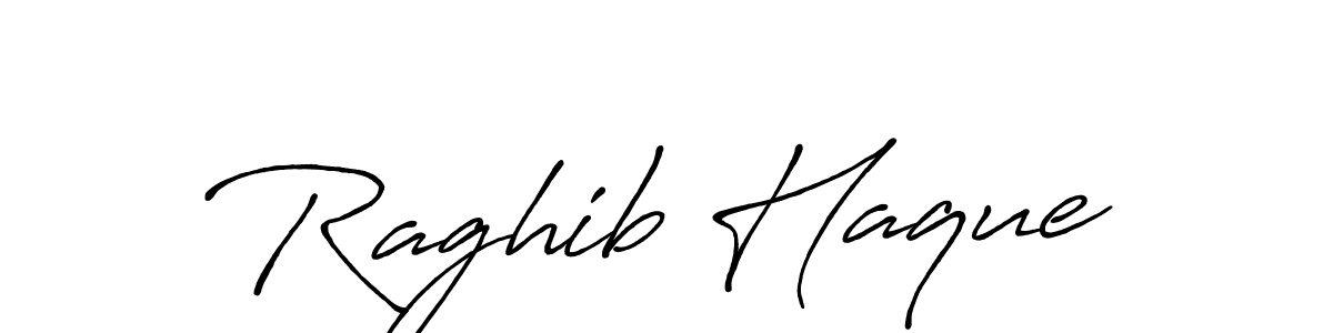 Design your own signature with our free online signature maker. With this signature software, you can create a handwritten (Antro_Vectra_Bolder) signature for name Raghib Haque. Raghib Haque signature style 7 images and pictures png