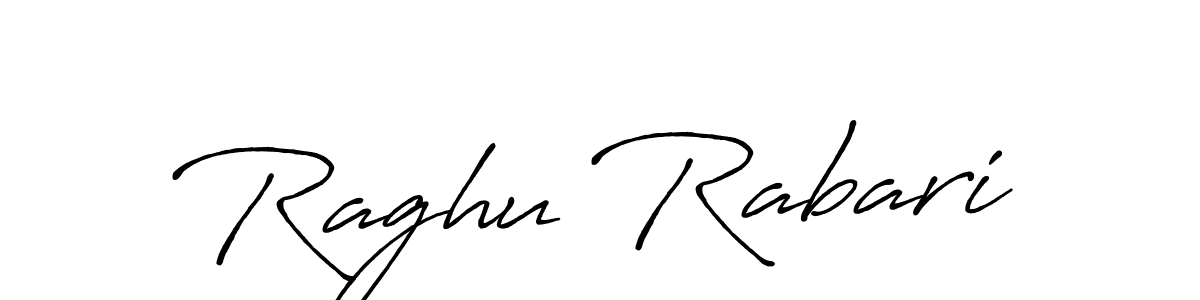 Create a beautiful signature design for name Raghu Rabari. With this signature (Antro_Vectra_Bolder) fonts, you can make a handwritten signature for free. Raghu Rabari signature style 7 images and pictures png