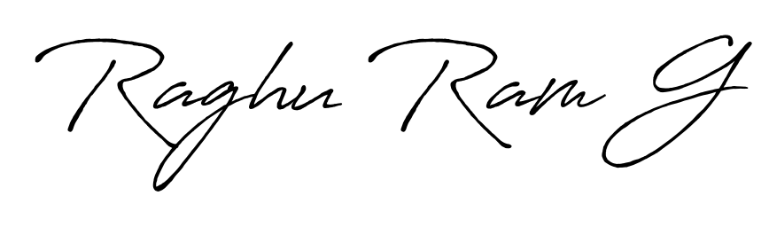 Antro_Vectra_Bolder is a professional signature style that is perfect for those who want to add a touch of class to their signature. Get Raghu Ram G name fancy signature for free. Raghu Ram G signature style 7 images and pictures png