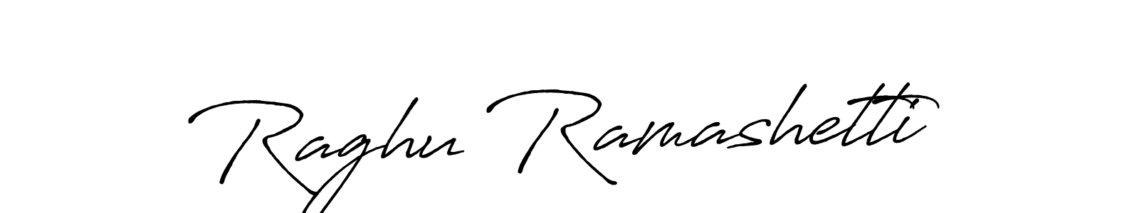 Raghu Ramashetti stylish signature style. Best Handwritten Sign (Antro_Vectra_Bolder) for my name. Handwritten Signature Collection Ideas for my name Raghu Ramashetti. Raghu Ramashetti signature style 7 images and pictures png