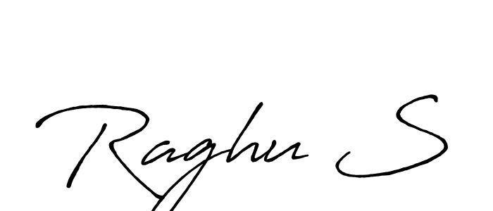 The best way (Antro_Vectra_Bolder) to make a short signature is to pick only two or three words in your name. The name Raghu S include a total of six letters. For converting this name. Raghu S signature style 7 images and pictures png