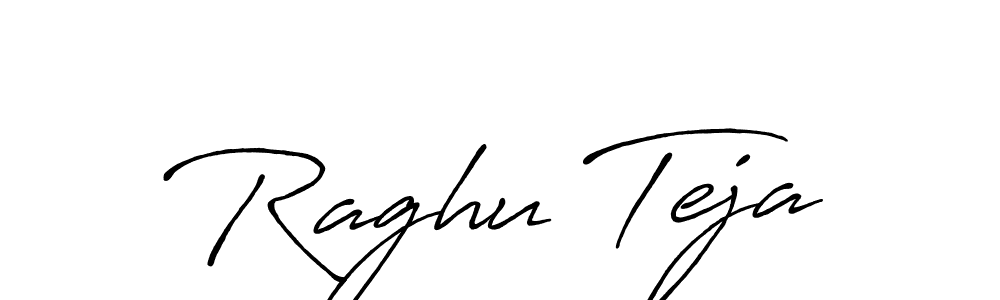Create a beautiful signature design for name Raghu Teja. With this signature (Antro_Vectra_Bolder) fonts, you can make a handwritten signature for free. Raghu Teja signature style 7 images and pictures png