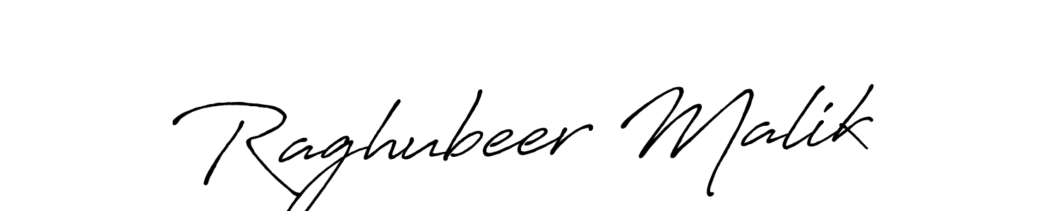 Create a beautiful signature design for name Raghubeer Malik. With this signature (Antro_Vectra_Bolder) fonts, you can make a handwritten signature for free. Raghubeer Malik signature style 7 images and pictures png