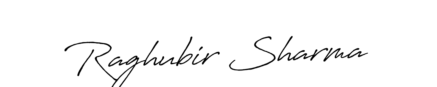 Create a beautiful signature design for name Raghubir Sharma. With this signature (Antro_Vectra_Bolder) fonts, you can make a handwritten signature for free. Raghubir Sharma signature style 7 images and pictures png