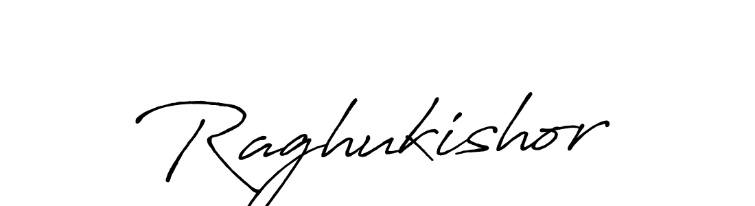 How to make Raghukishor name signature. Use Antro_Vectra_Bolder style for creating short signs online. This is the latest handwritten sign. Raghukishor signature style 7 images and pictures png