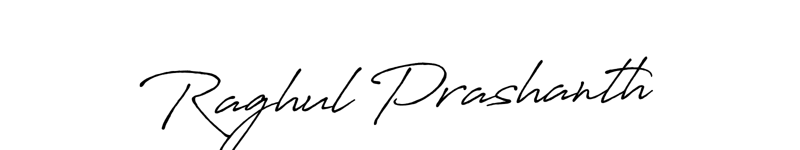 How to make Raghul Prashanth name signature. Use Antro_Vectra_Bolder style for creating short signs online. This is the latest handwritten sign. Raghul Prashanth signature style 7 images and pictures png