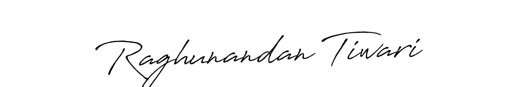 How to make Raghunandan Tiwari name signature. Use Antro_Vectra_Bolder style for creating short signs online. This is the latest handwritten sign. Raghunandan Tiwari signature style 7 images and pictures png