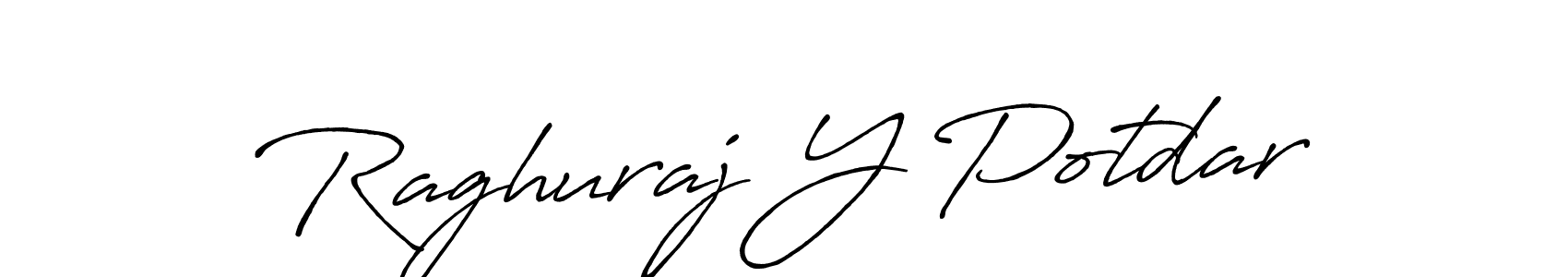 How to make Raghuraj Y Potdar name signature. Use Antro_Vectra_Bolder style for creating short signs online. This is the latest handwritten sign. Raghuraj Y Potdar signature style 7 images and pictures png