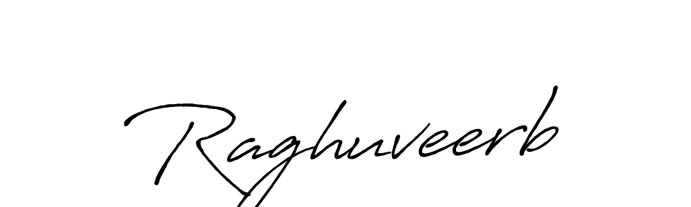 How to make Raghuveerb name signature. Use Antro_Vectra_Bolder style for creating short signs online. This is the latest handwritten sign. Raghuveerb signature style 7 images and pictures png