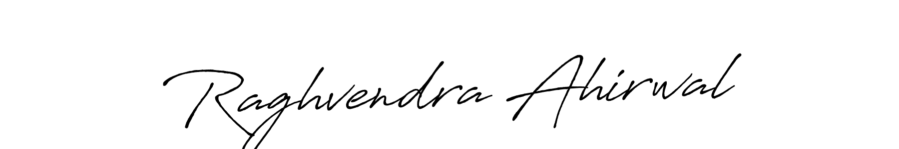Make a beautiful signature design for name Raghvendra Ahirwal. With this signature (Antro_Vectra_Bolder) style, you can create a handwritten signature for free. Raghvendra Ahirwal signature style 7 images and pictures png