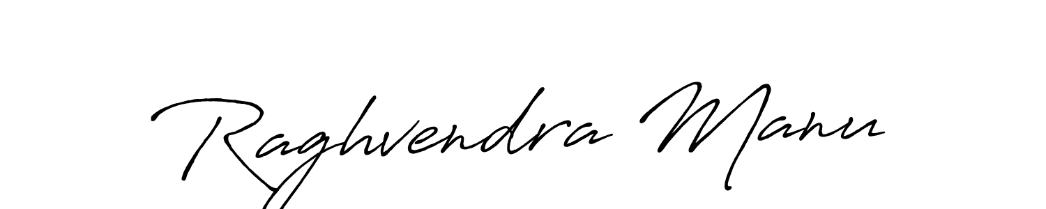 Raghvendra Manu stylish signature style. Best Handwritten Sign (Antro_Vectra_Bolder) for my name. Handwritten Signature Collection Ideas for my name Raghvendra Manu. Raghvendra Manu signature style 7 images and pictures png