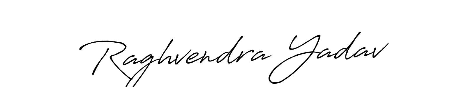 Create a beautiful signature design for name Raghvendra Yadav. With this signature (Antro_Vectra_Bolder) fonts, you can make a handwritten signature for free. Raghvendra Yadav signature style 7 images and pictures png