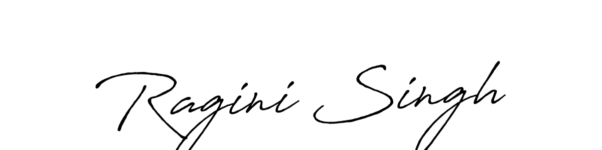 Make a beautiful signature design for name Ragini Singh. With this signature (Antro_Vectra_Bolder) style, you can create a handwritten signature for free. Ragini Singh signature style 7 images and pictures png