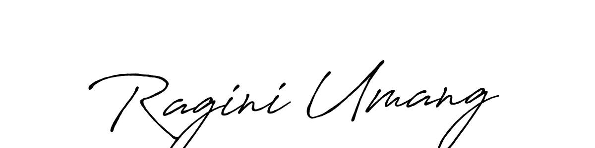 Also You can easily find your signature by using the search form. We will create Ragini Umang name handwritten signature images for you free of cost using Antro_Vectra_Bolder sign style. Ragini Umang signature style 7 images and pictures png
