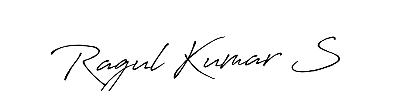 Design your own signature with our free online signature maker. With this signature software, you can create a handwritten (Antro_Vectra_Bolder) signature for name Ragul Kumar S. Ragul Kumar S signature style 7 images and pictures png