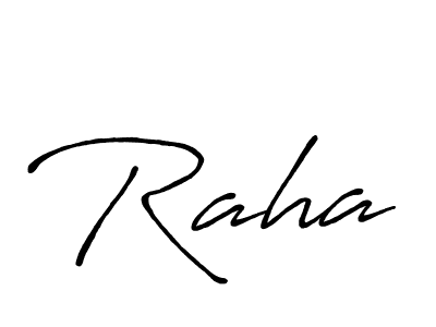 Raha stylish signature style. Best Handwritten Sign (Antro_Vectra_Bolder) for my name. Handwritten Signature Collection Ideas for my name Raha. Raha signature style 7 images and pictures png