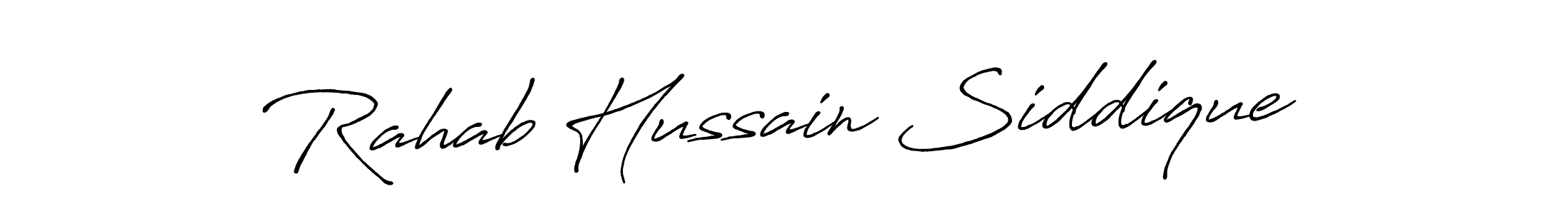 Make a beautiful signature design for name Rahab Hussain Siddique. With this signature (Antro_Vectra_Bolder) style, you can create a handwritten signature for free. Rahab Hussain Siddique signature style 7 images and pictures png