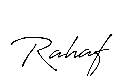 Use a signature maker to create a handwritten signature online. With this signature software, you can design (Antro_Vectra_Bolder) your own signature for name Rahaf. Rahaf signature style 7 images and pictures png