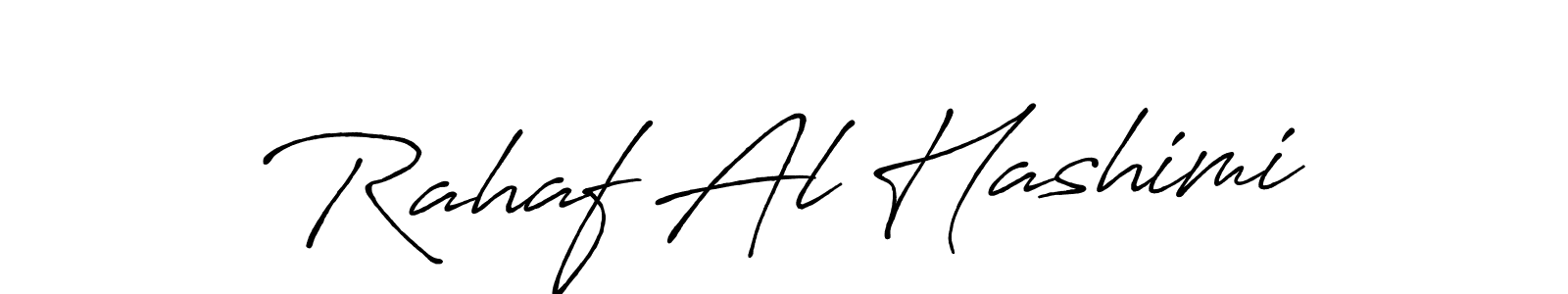 How to make Rahaf Al Hashimi name signature. Use Antro_Vectra_Bolder style for creating short signs online. This is the latest handwritten sign. Rahaf Al Hashimi signature style 7 images and pictures png