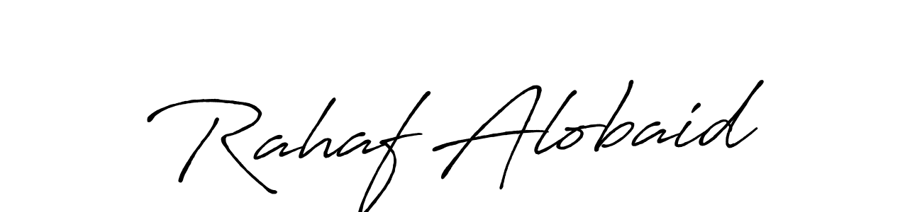 Make a beautiful signature design for name Rahaf Alobaid. With this signature (Antro_Vectra_Bolder) style, you can create a handwritten signature for free. Rahaf Alobaid signature style 7 images and pictures png