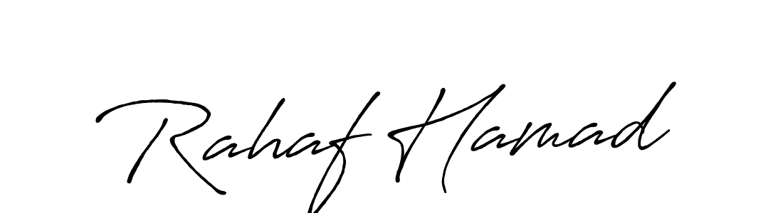 Design your own signature with our free online signature maker. With this signature software, you can create a handwritten (Antro_Vectra_Bolder) signature for name Rahaf Hamad. Rahaf Hamad signature style 7 images and pictures png