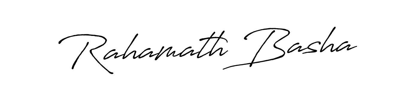Use a signature maker to create a handwritten signature online. With this signature software, you can design (Antro_Vectra_Bolder) your own signature for name Rahamath Basha. Rahamath Basha signature style 7 images and pictures png