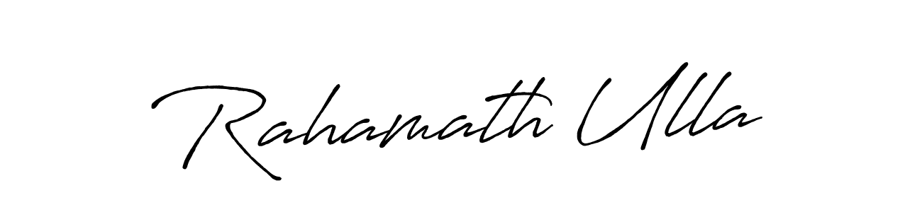 You can use this online signature creator to create a handwritten signature for the name Rahamath Ulla. This is the best online autograph maker. Rahamath Ulla signature style 7 images and pictures png