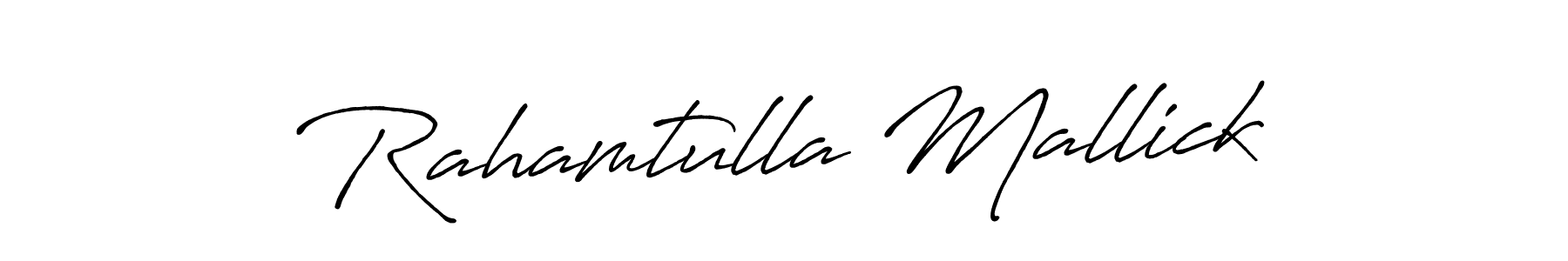 Design your own signature with our free online signature maker. With this signature software, you can create a handwritten (Antro_Vectra_Bolder) signature for name Rahamtulla Mallick. Rahamtulla Mallick signature style 7 images and pictures png