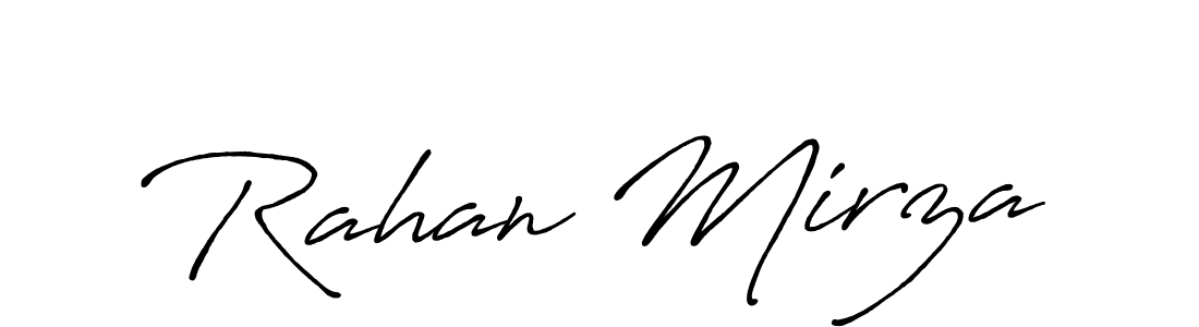 Rahan Mirza stylish signature style. Best Handwritten Sign (Antro_Vectra_Bolder) for my name. Handwritten Signature Collection Ideas for my name Rahan Mirza. Rahan Mirza signature style 7 images and pictures png