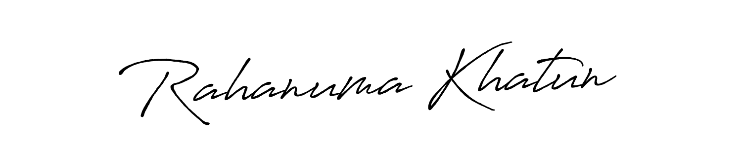 The best way (Antro_Vectra_Bolder) to make a short signature is to pick only two or three words in your name. The name Rahanuma Khatun include a total of six letters. For converting this name. Rahanuma Khatun signature style 7 images and pictures png