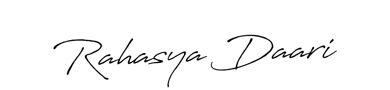 It looks lik you need a new signature style for name Rahasya Daari. Design unique handwritten (Antro_Vectra_Bolder) signature with our free signature maker in just a few clicks. Rahasya Daari signature style 7 images and pictures png