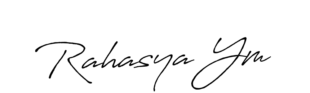 Design your own signature with our free online signature maker. With this signature software, you can create a handwritten (Antro_Vectra_Bolder) signature for name Rahasya Ym. Rahasya Ym signature style 7 images and pictures png