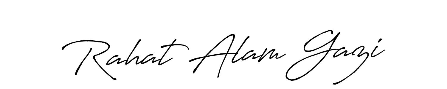 Make a beautiful signature design for name Rahat Alam Gazi. With this signature (Antro_Vectra_Bolder) style, you can create a handwritten signature for free. Rahat Alam Gazi signature style 7 images and pictures png