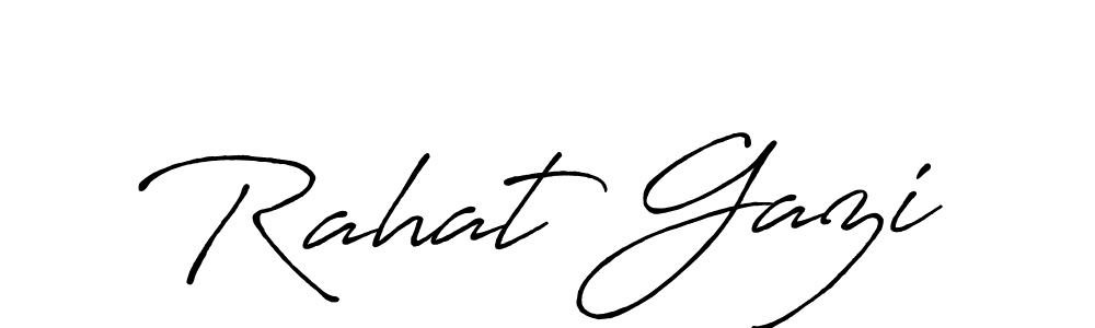 Create a beautiful signature design for name Rahat Gazi. With this signature (Antro_Vectra_Bolder) fonts, you can make a handwritten signature for free. Rahat Gazi signature style 7 images and pictures png