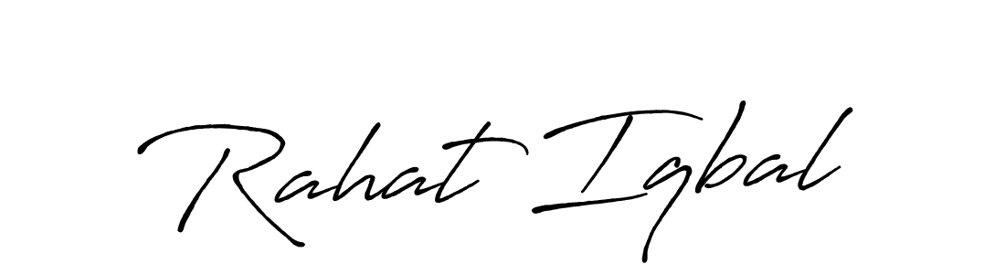Similarly Antro_Vectra_Bolder is the best handwritten signature design. Signature creator online .You can use it as an online autograph creator for name Rahat Iqbal. Rahat Iqbal signature style 7 images and pictures png