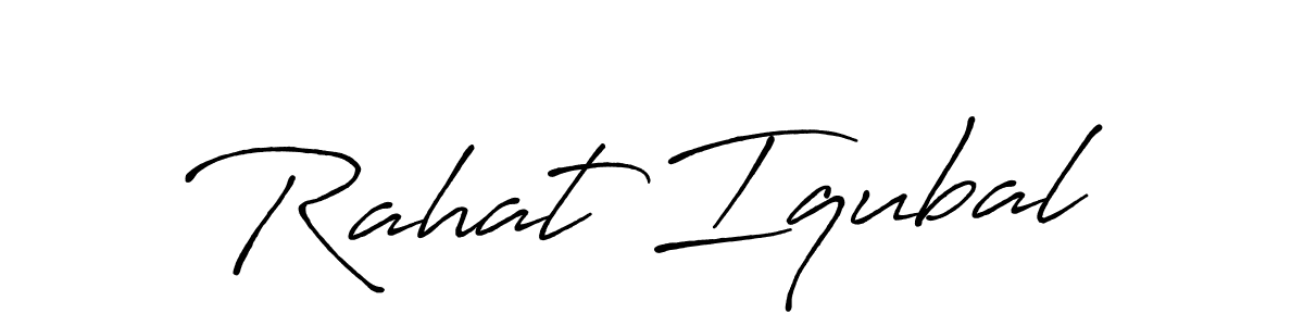 This is the best signature style for the Rahat Iqubal name. Also you like these signature font (Antro_Vectra_Bolder). Mix name signature. Rahat Iqubal signature style 7 images and pictures png